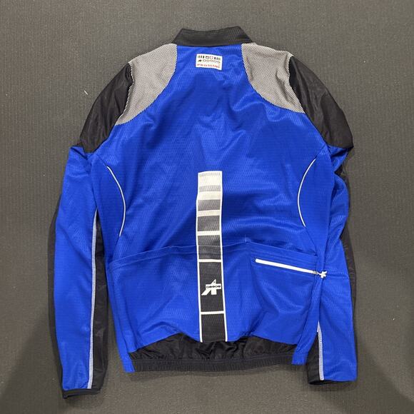 Vintage Assos Prosline Air Block Cycling Jacket Size small Blue & Black Zip Up - Picture 2 of 3